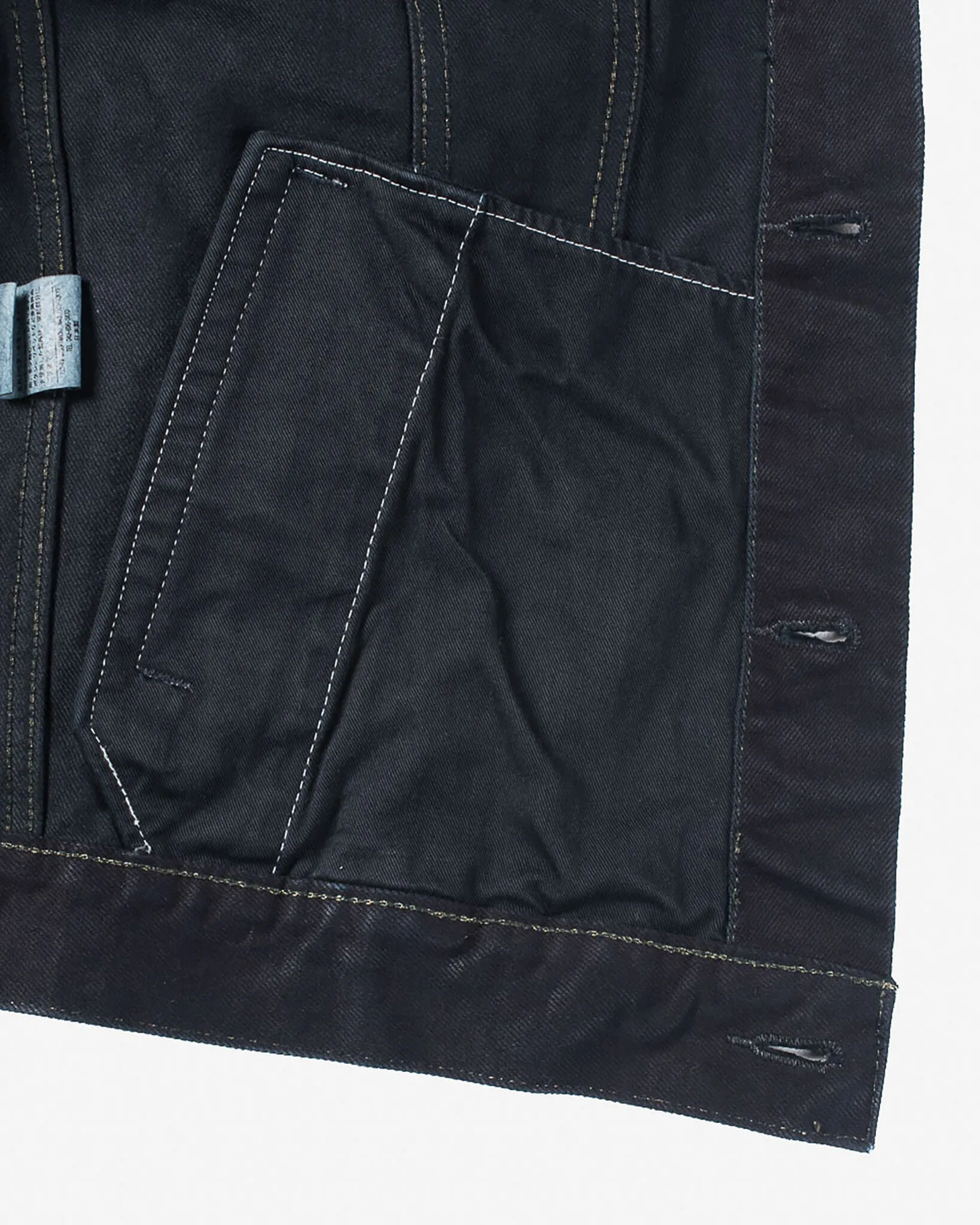 14oz Selvedge Denim Modified Type III Jacket - Indigo Overdyed Black