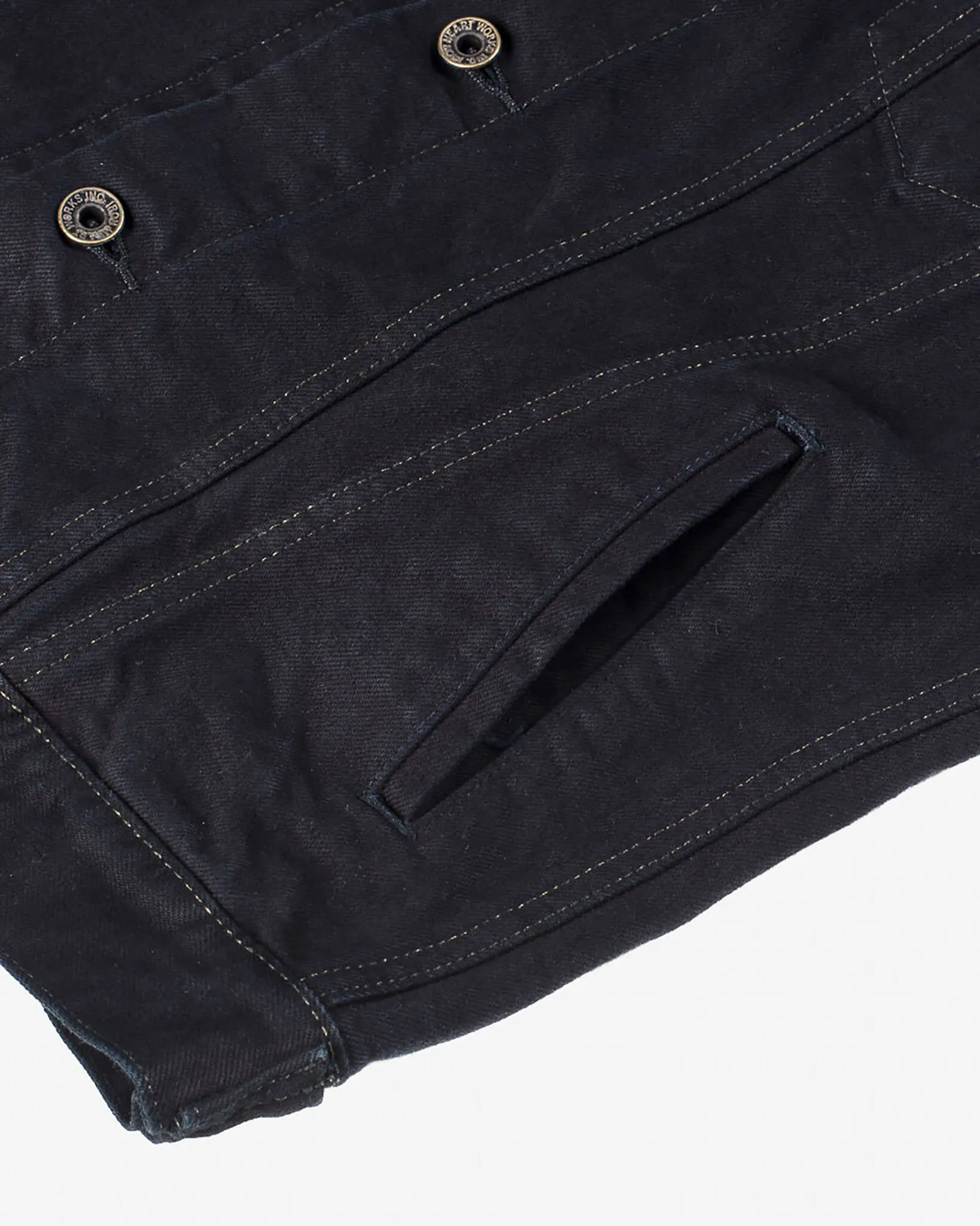 14oz Selvedge Denim Modified Type III Jacket - Indigo Overdyed Black