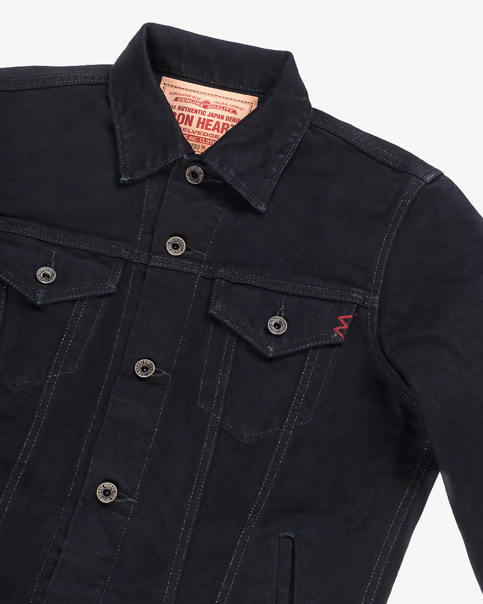 14oz Selvedge Denim Modified Type III Jacket - Indigo Overdyed Black