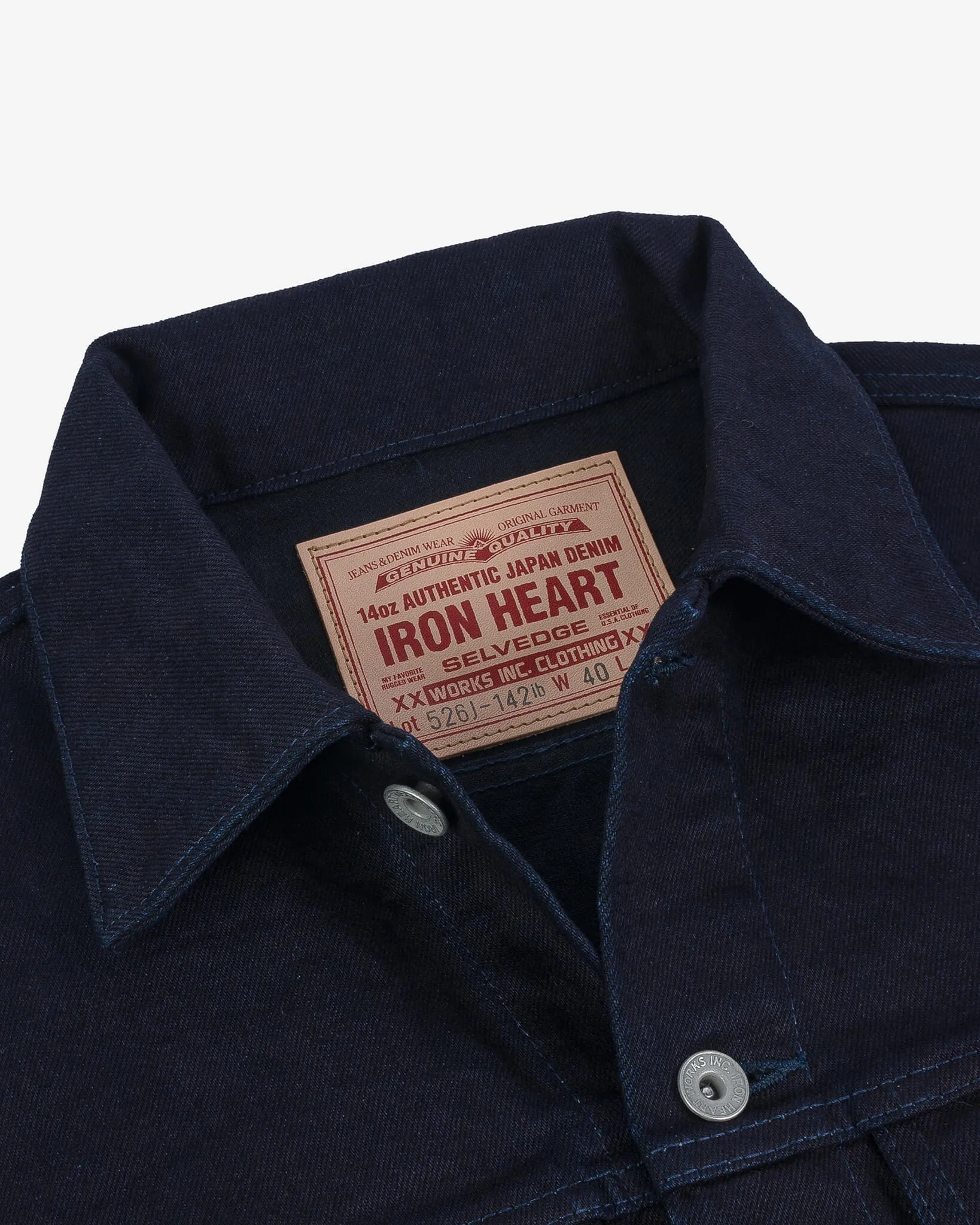 14oz Selvedge Denim Modified Type III Jacket -  Indigo/Black
