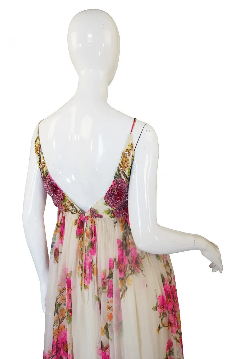 1960s Silk Chiffon Beaded Malcolm Starr