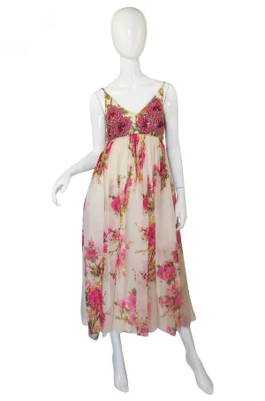 1960s Silk Chiffon Beaded Malcolm Starr
