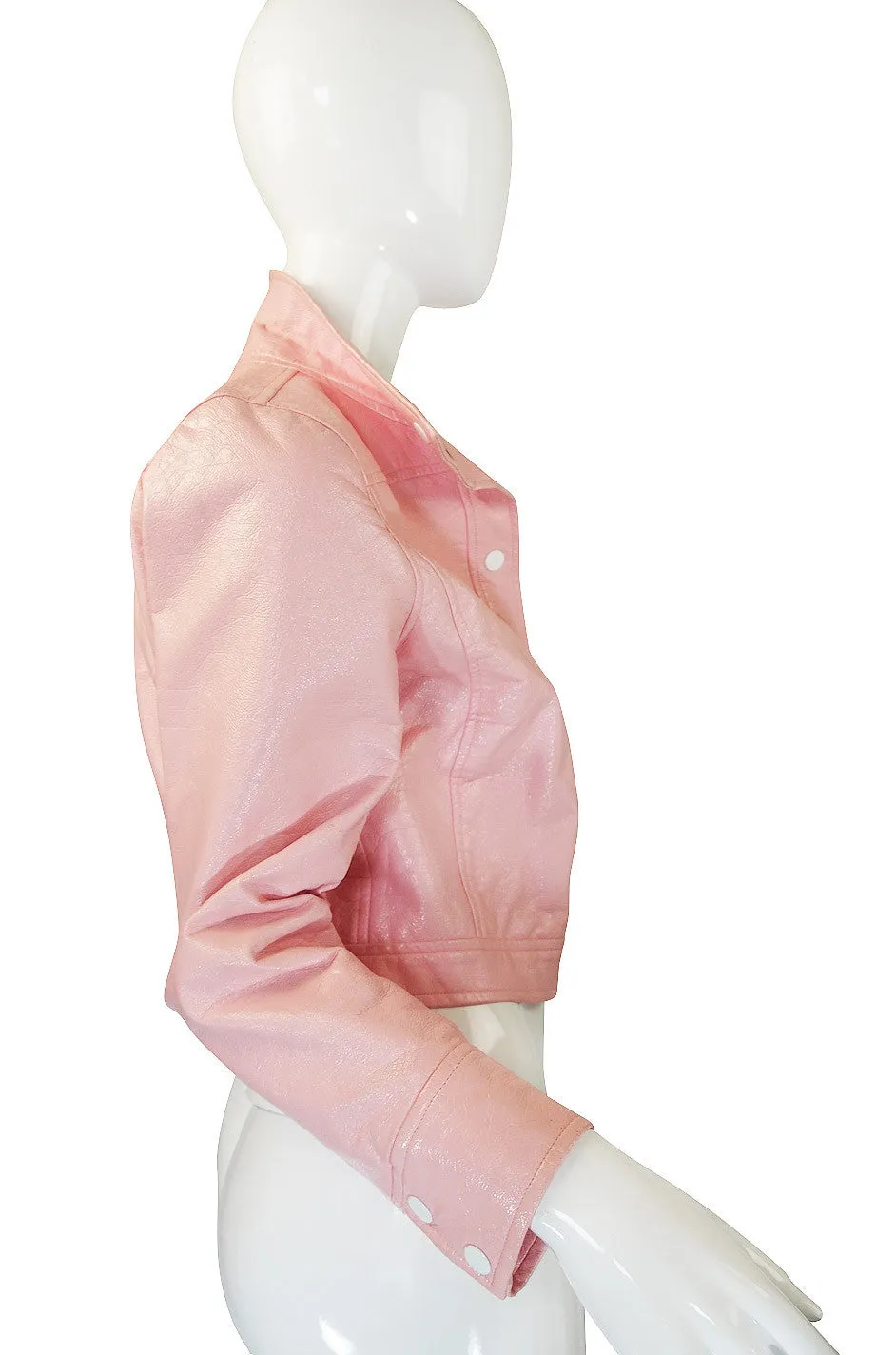 1980s Iconic Courreges Pink Crop Jacket