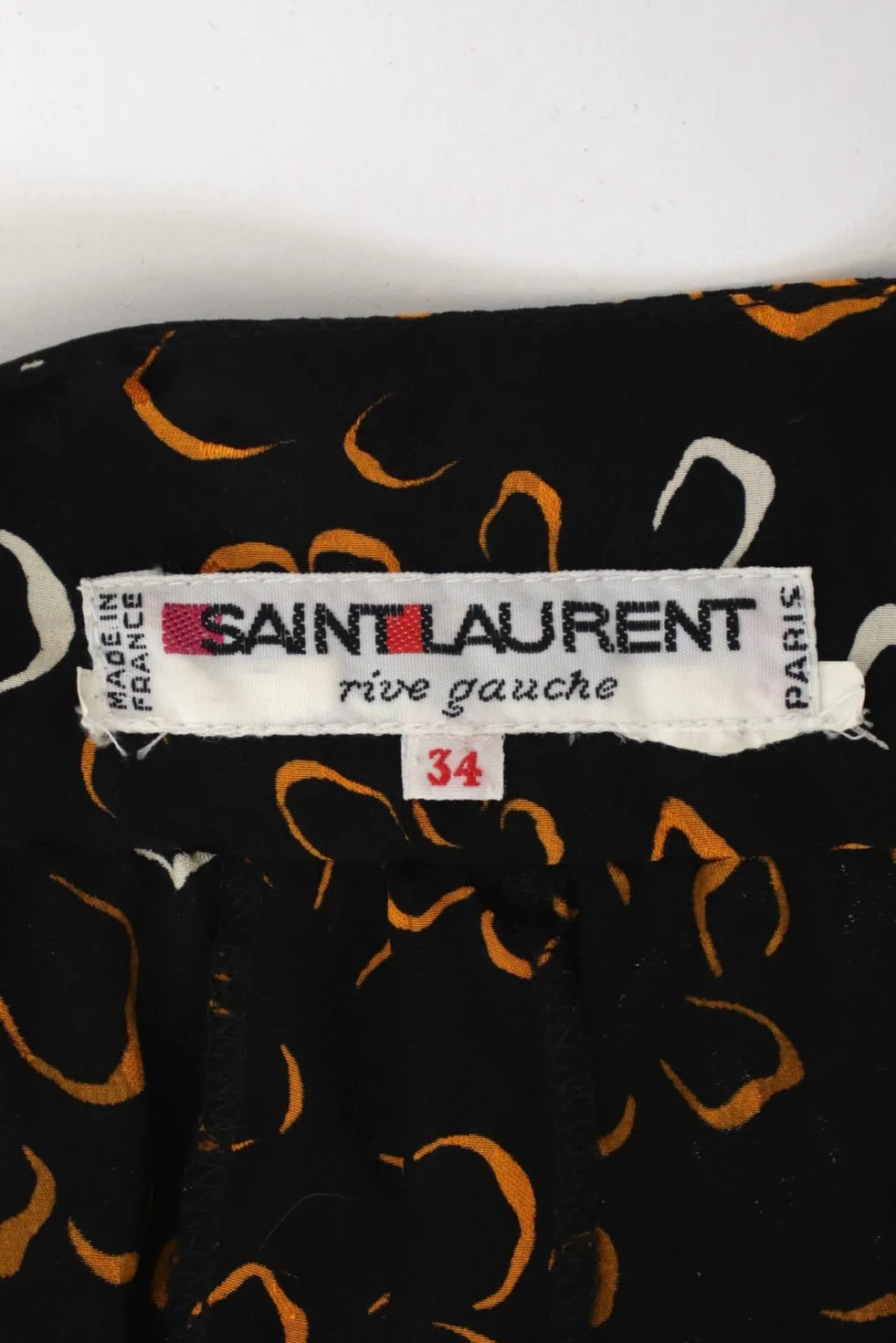 1980s Saint Laurent Rive Gauche Silk Wrap Dress