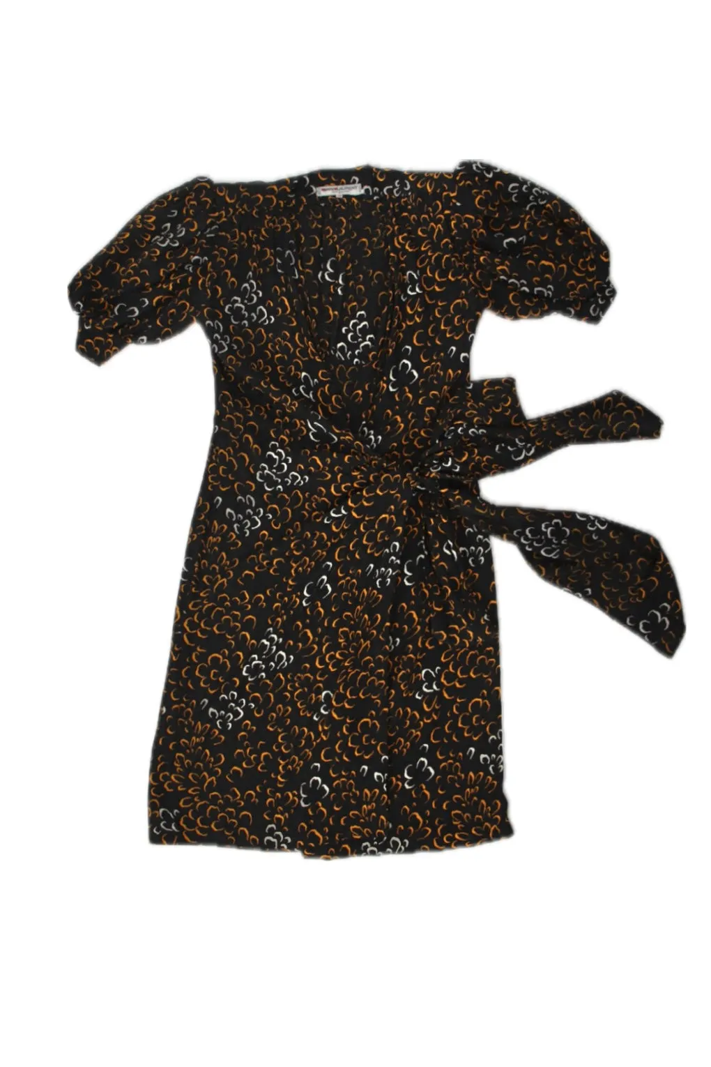 1980s Saint Laurent Rive Gauche Silk Wrap Dress
