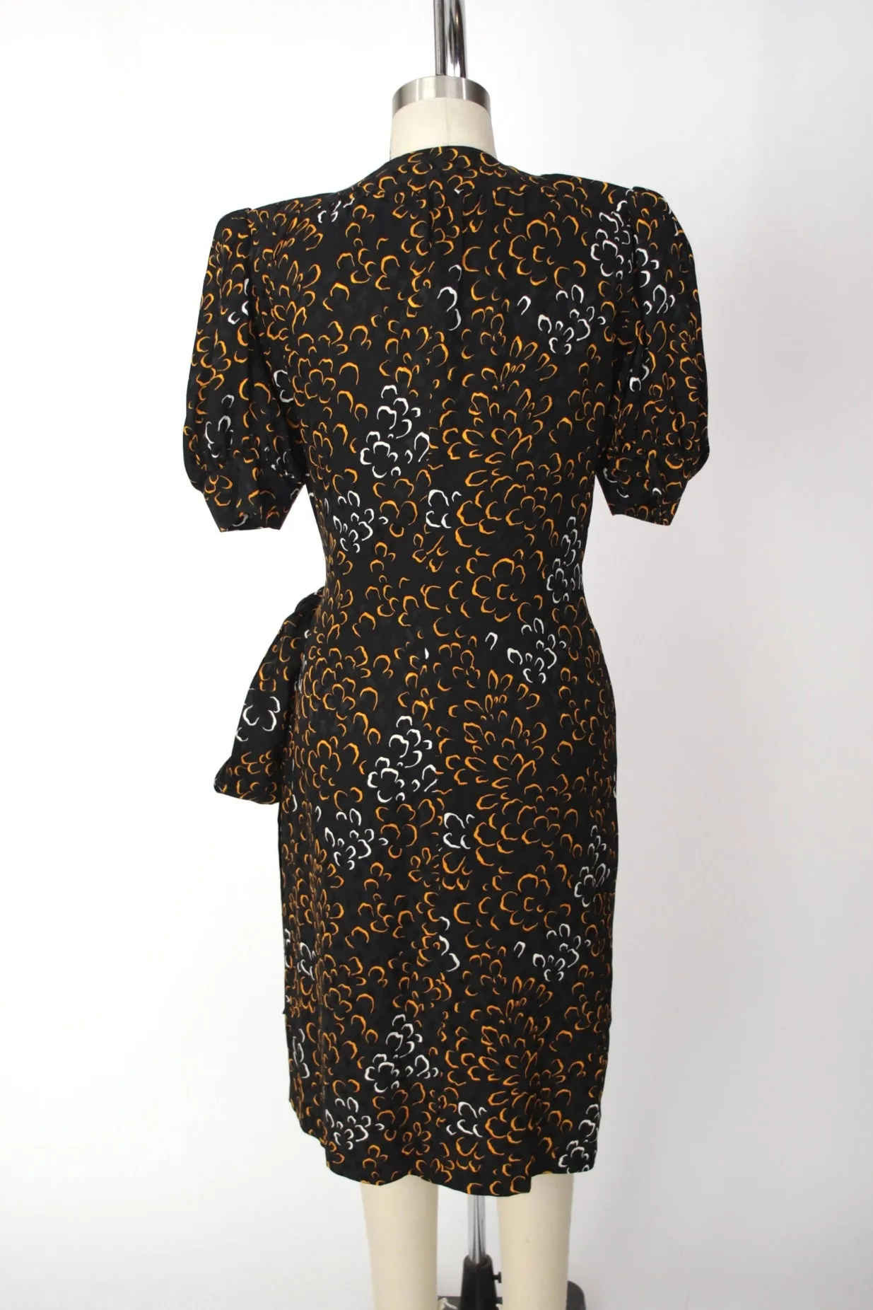 1980s Saint Laurent Rive Gauche Silk Wrap Dress