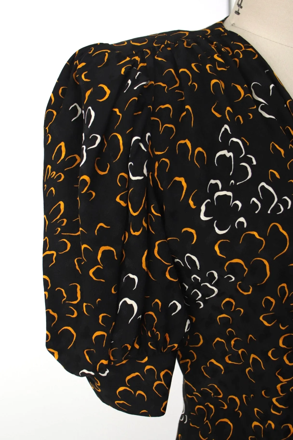 1980s Saint Laurent Rive Gauche Silk Wrap Dress