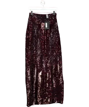 4th & Reckless Red Odell Sequin Maxi Skirt UK 6