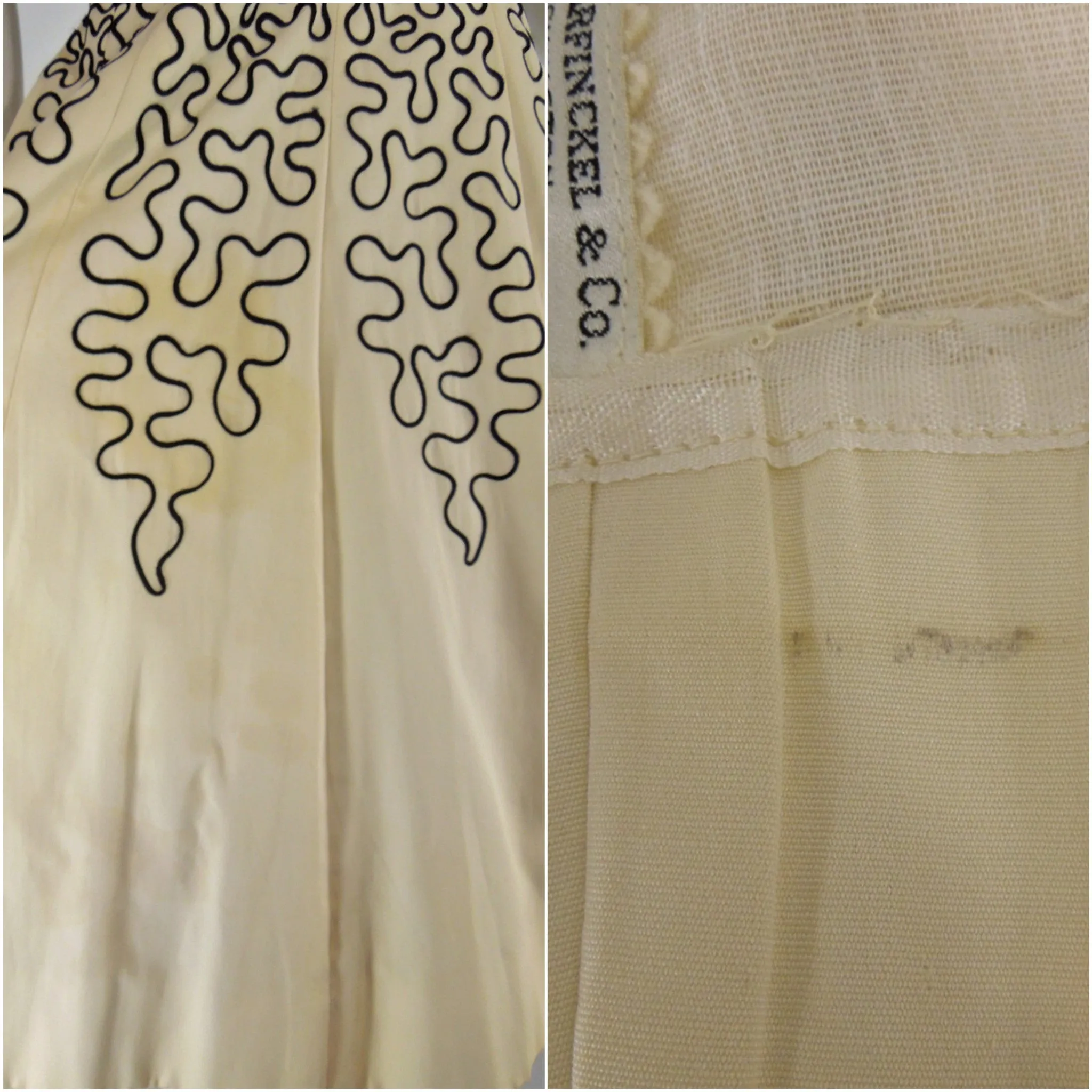 50s Black and Cream Party Dress