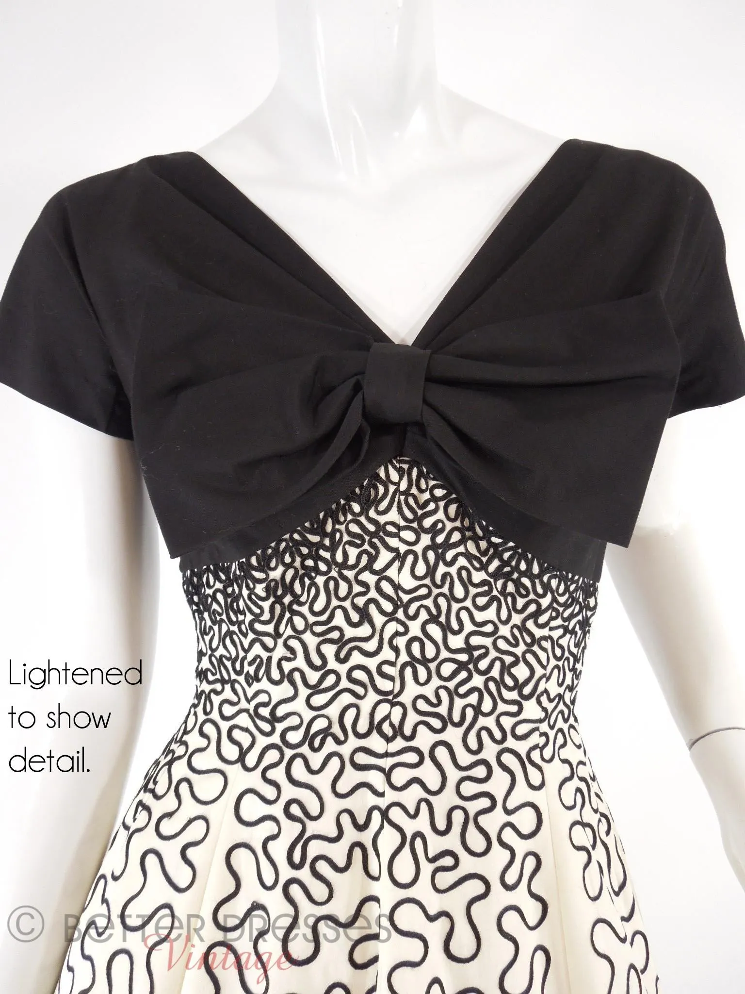 50s Black and Cream Party Dress