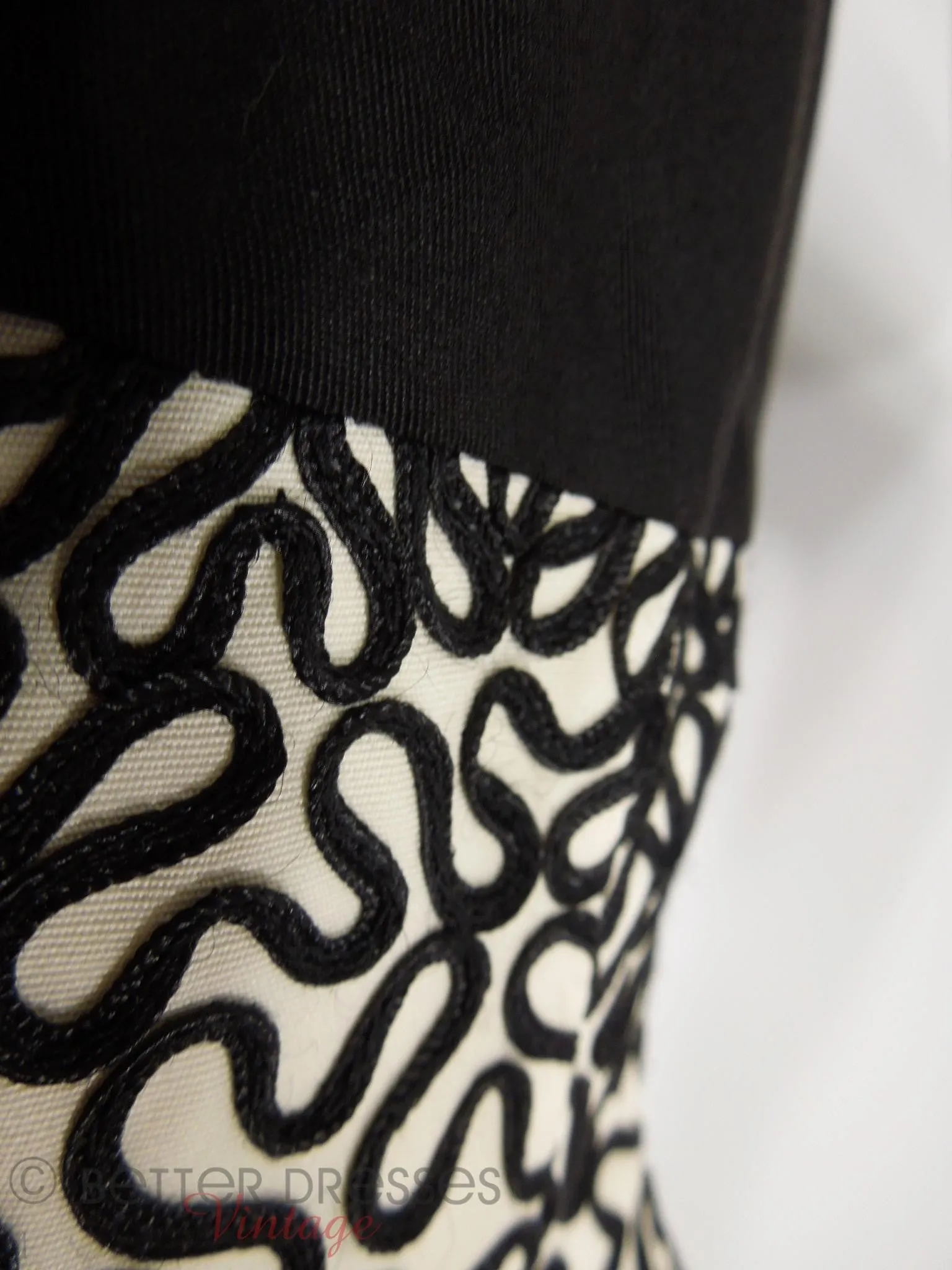 50s Black and Cream Party Dress