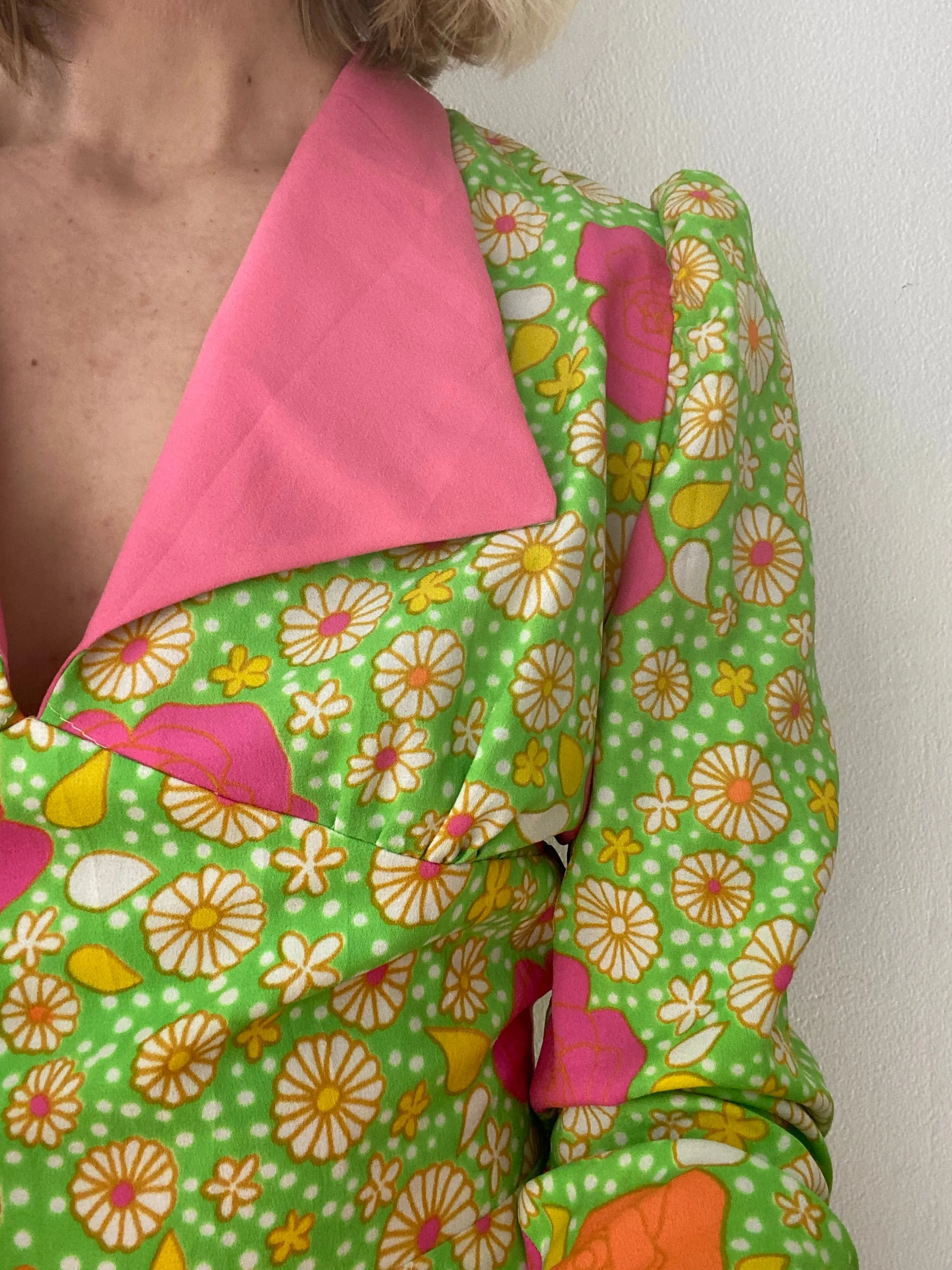 70's NEON FLORAL MAXI / MEDIUM