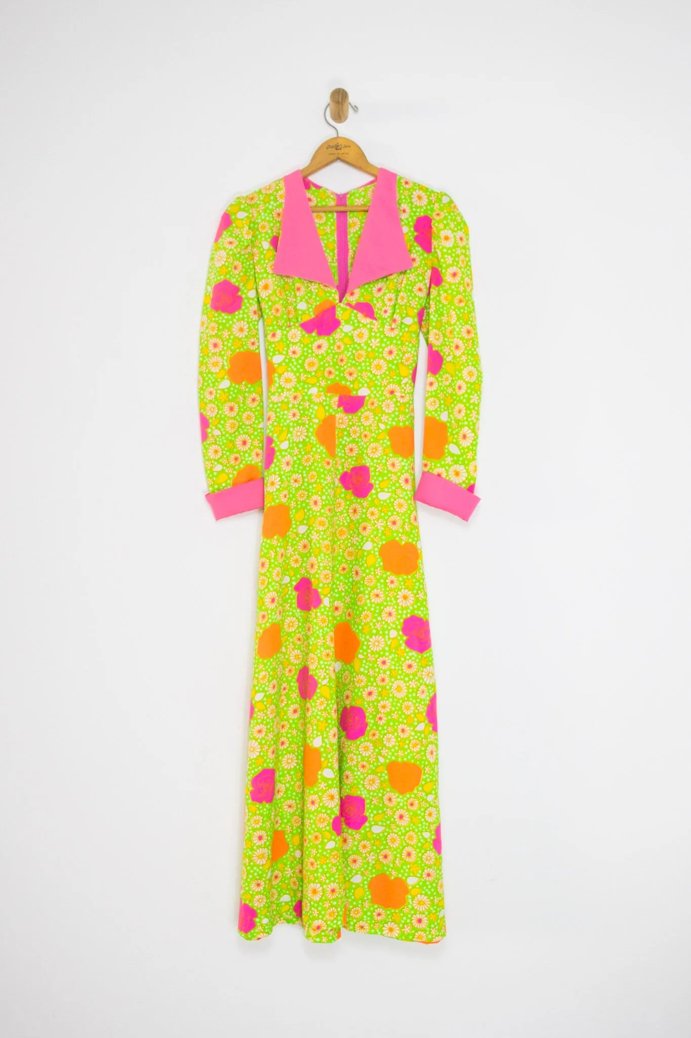 70's NEON FLORAL MAXI / MEDIUM