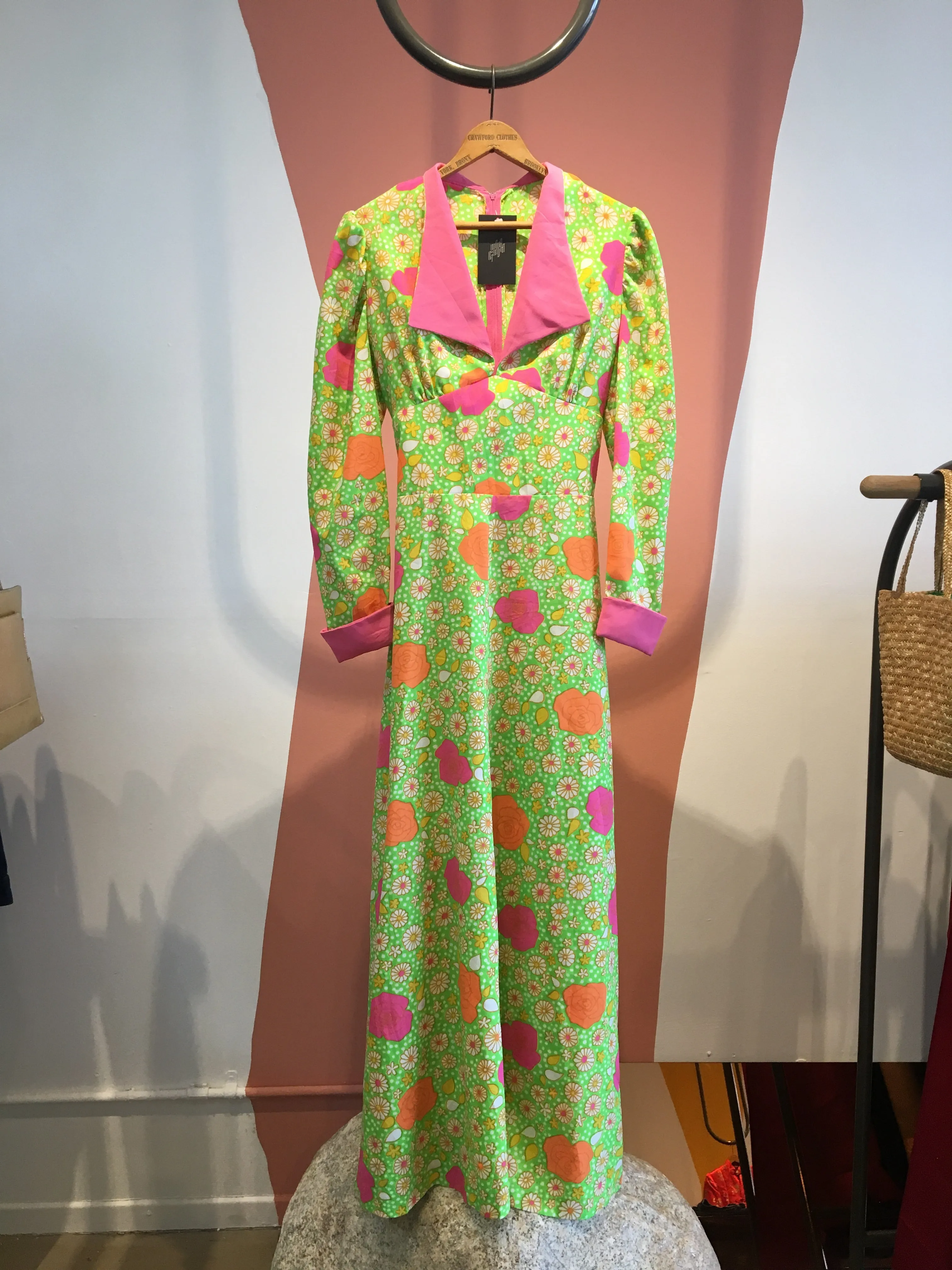 70's NEON FLORAL MAXI / MEDIUM
