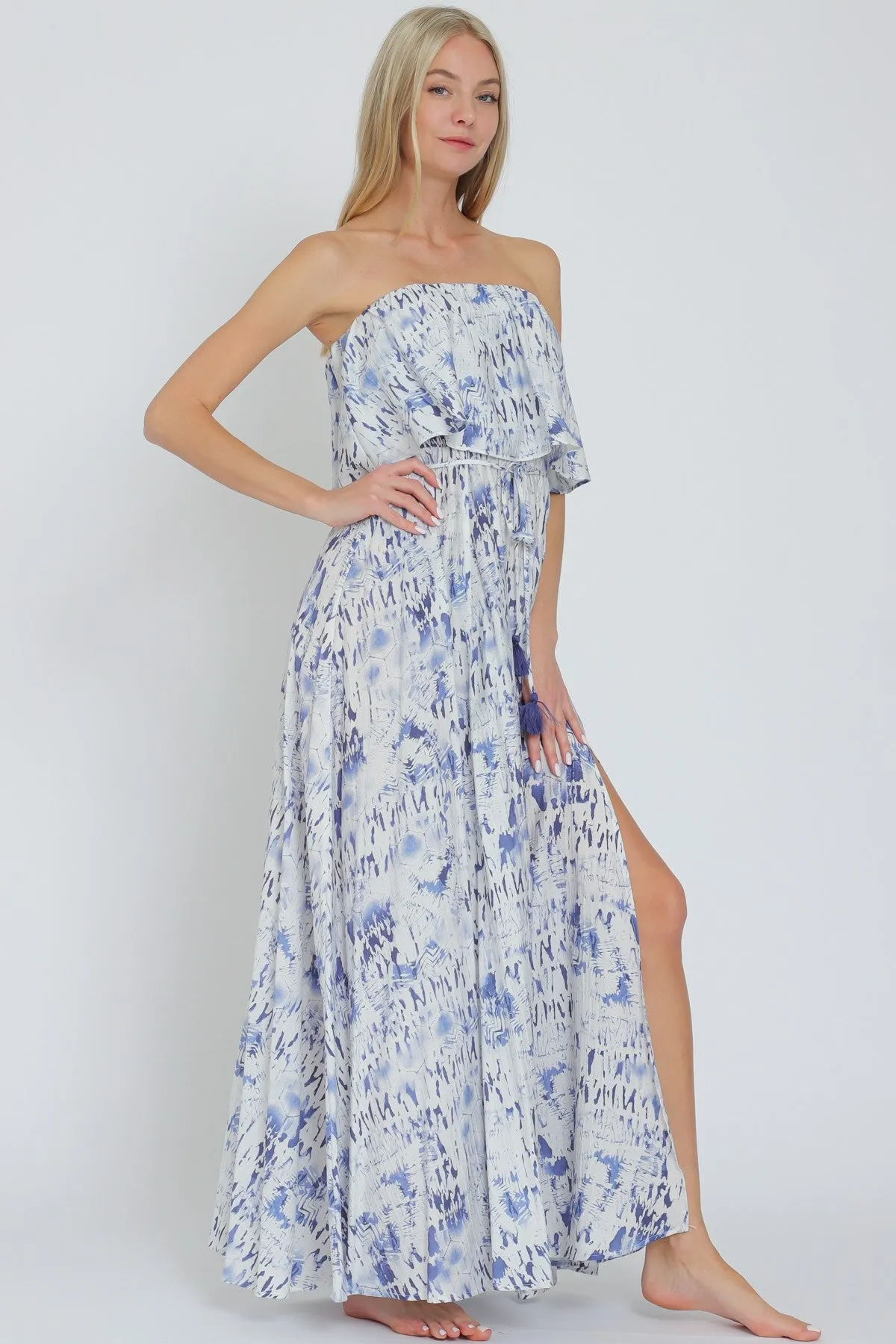 Abstract Flow Maxi Dress