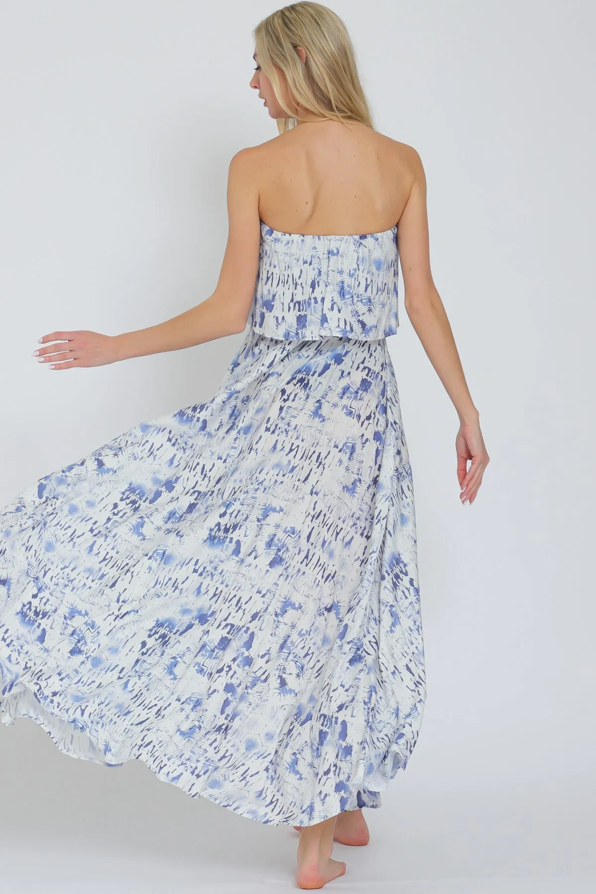 Abstract Flow Maxi Dress