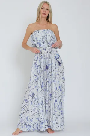 Abstract Flow Maxi Dress