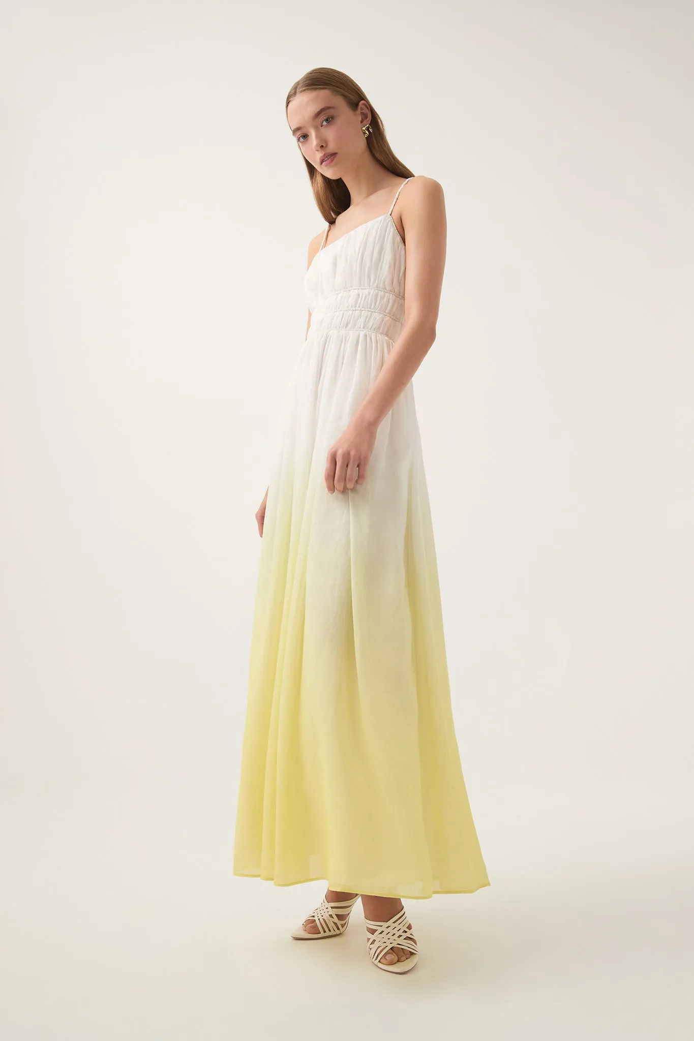 Acapella Ruched Midi Dress