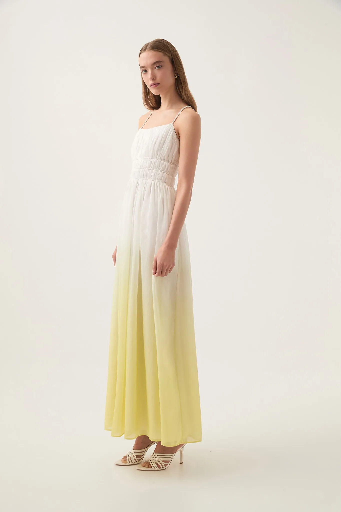 Acapella Ruched Midi Dress