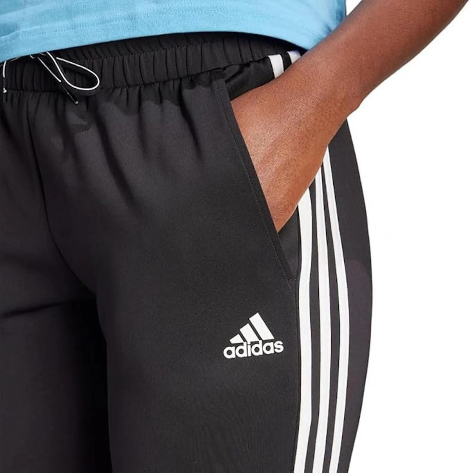 Adidas Ladies 3 Stripe Aeroready Active Jogger Pants 1784333