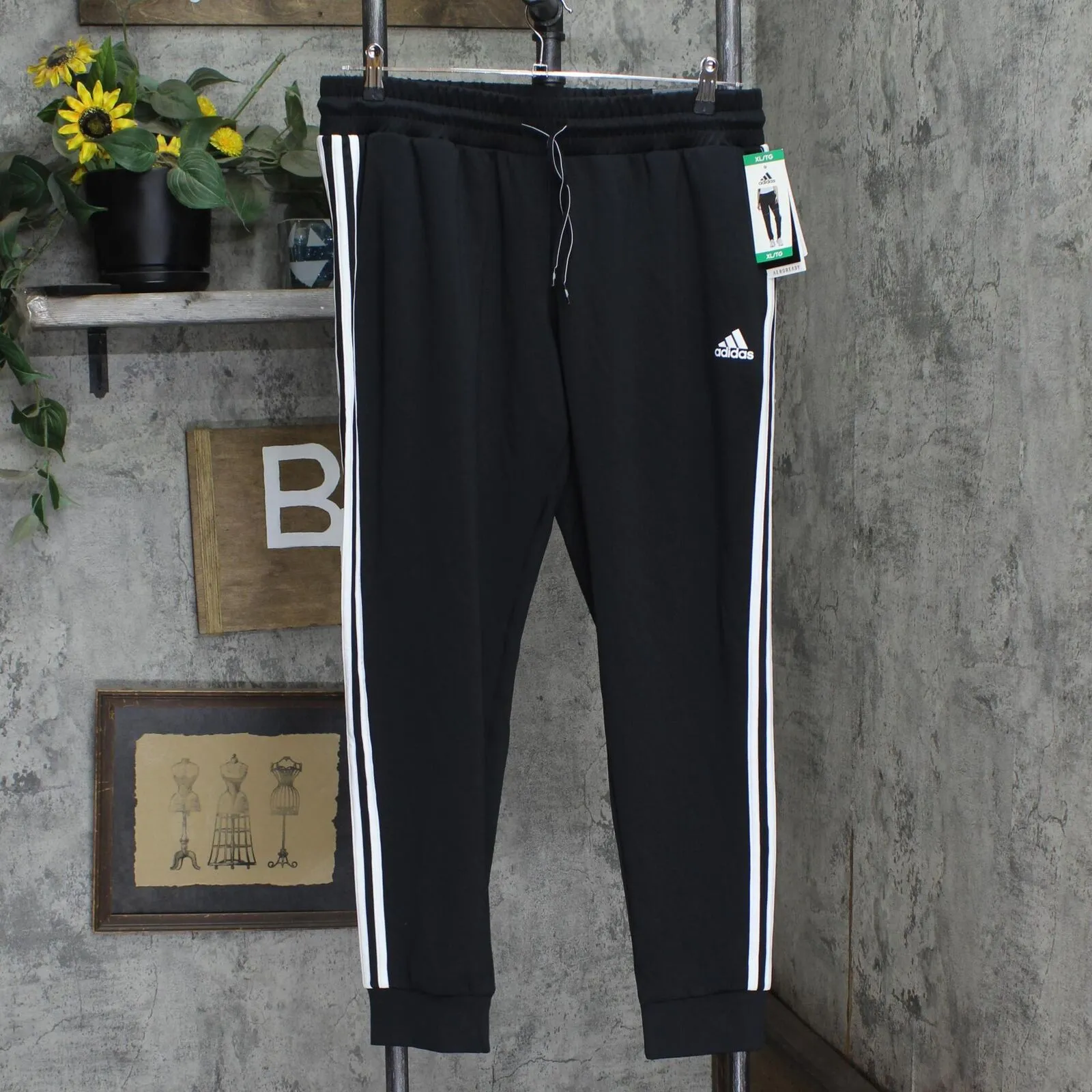 Adidas Ladies 3 Stripe Aeroready Active Jogger Pants 1784333