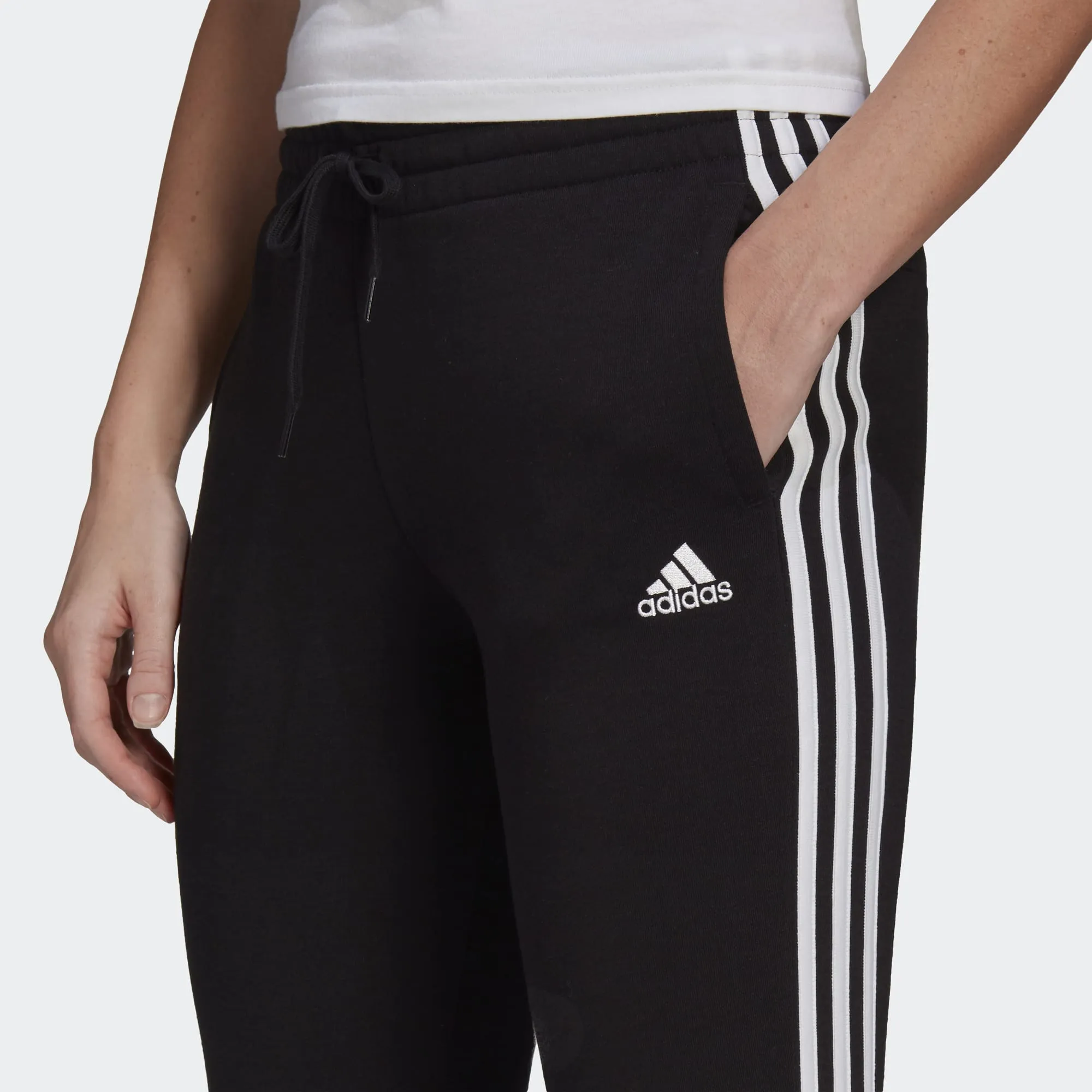ADIDAS WOMEN'S 3 STRIPE FLEECE PANT