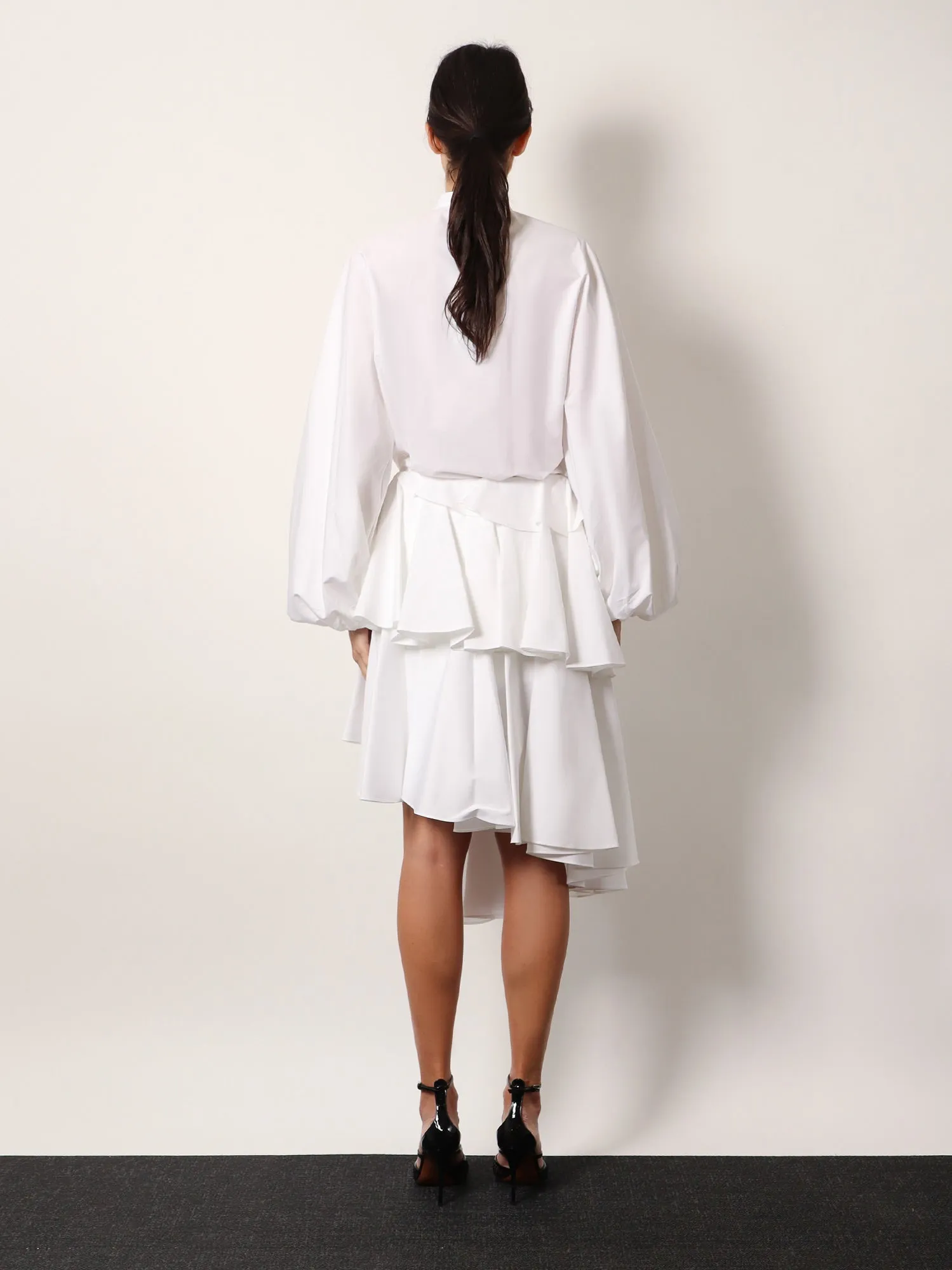 Alaia Spiral Cotton Popeline Skirt