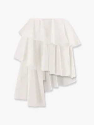 Alaia Spiral Cotton Popeline Skirt