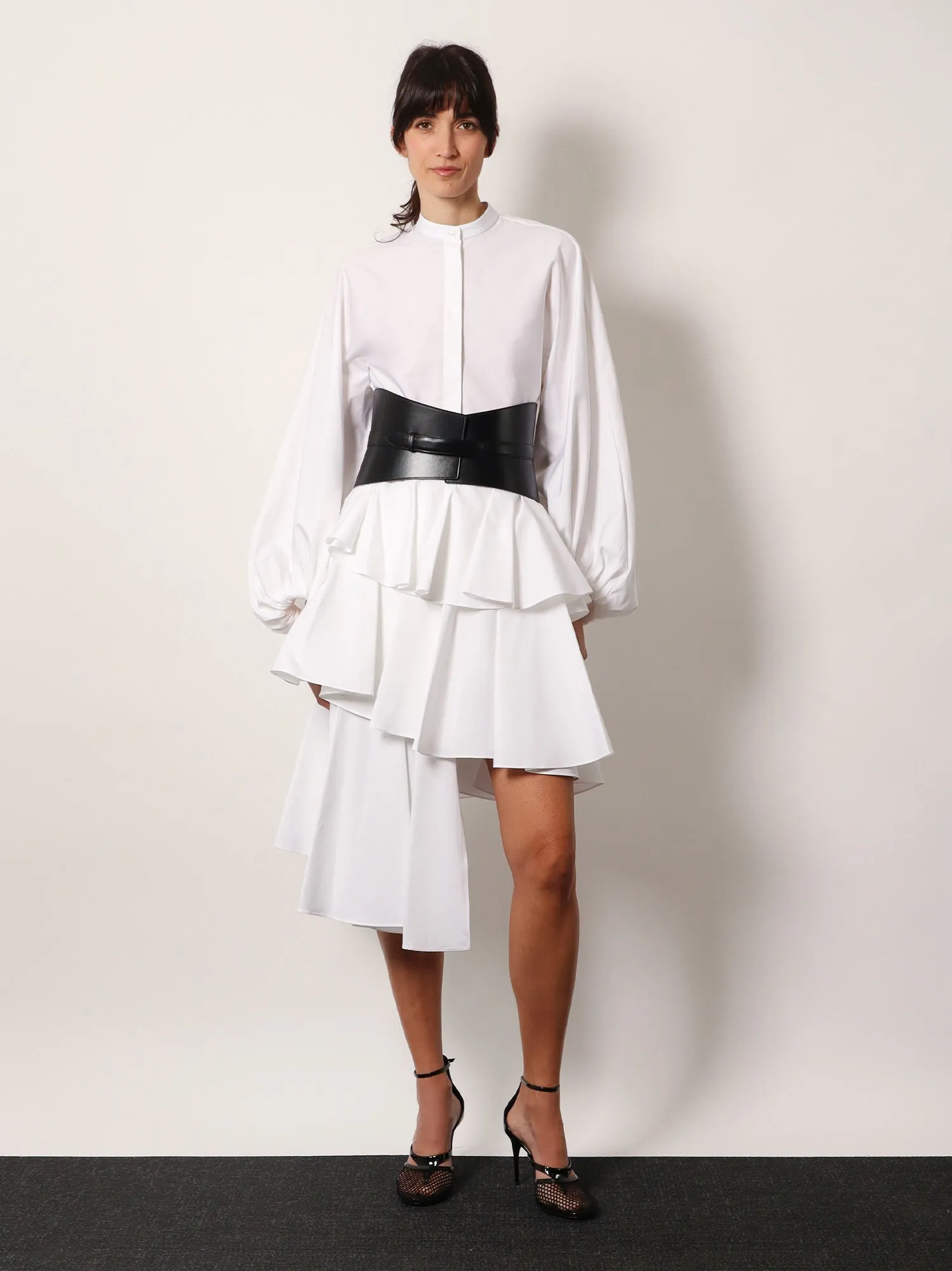 Alaia Spiral Cotton Popeline Skirt
