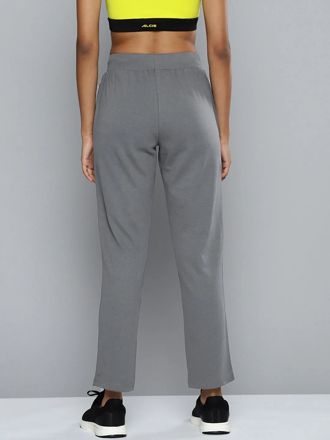 ALCIS Women Grey Solid Track Pants