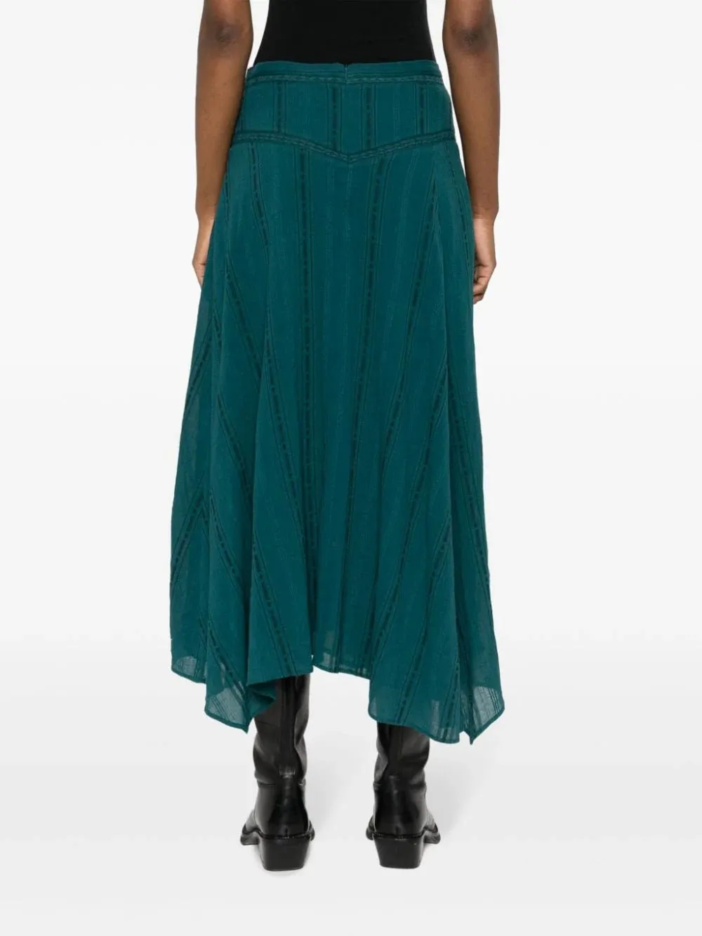 Aline Asymmetric Cotton Maxi Skirt