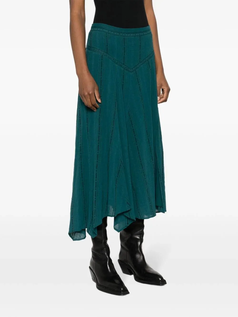Aline Asymmetric Cotton Maxi Skirt
