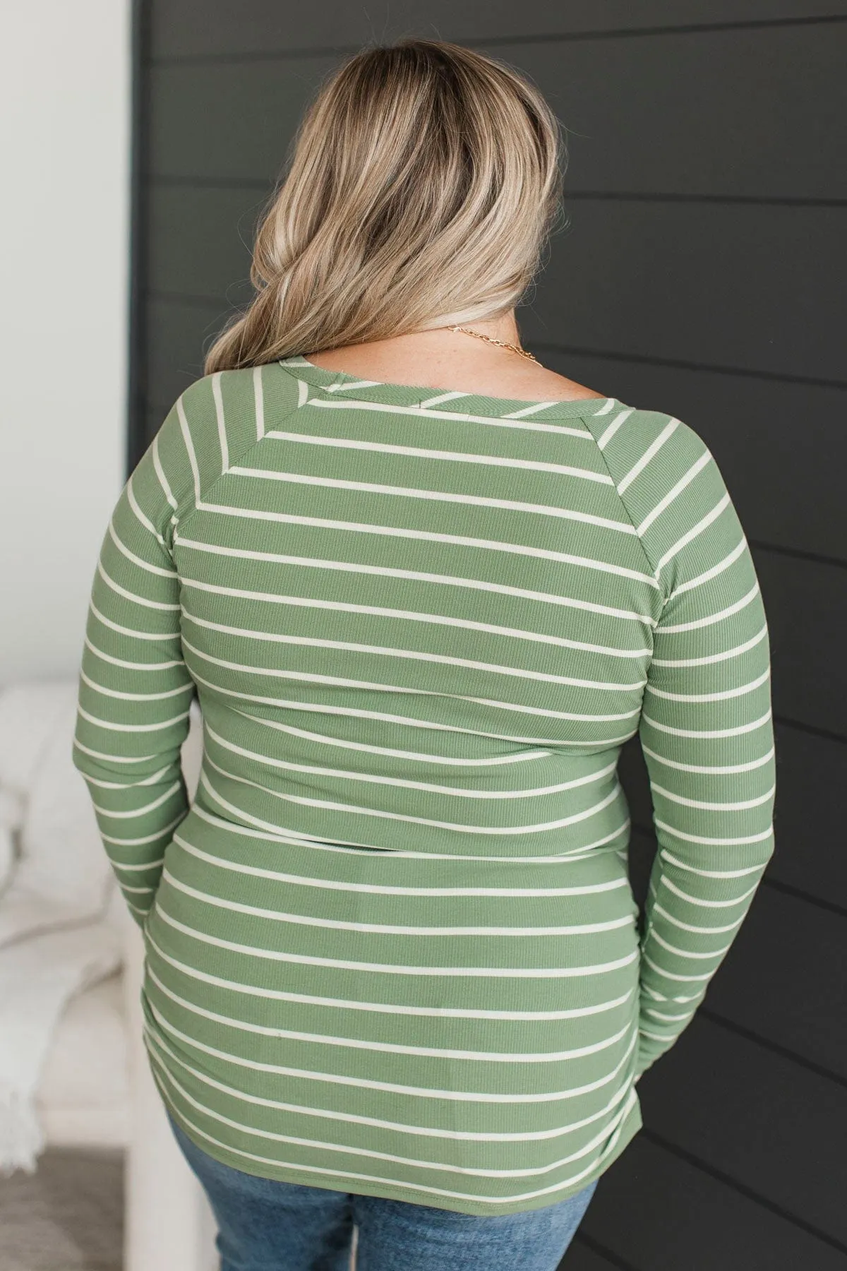 All That Really Matters Ruched Top- Green