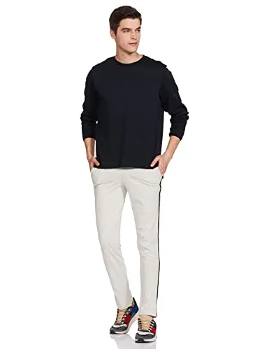 Amazon Brand - Symbol Men's Regular Track Pants (KTRK-02_Ecru Mel_M)