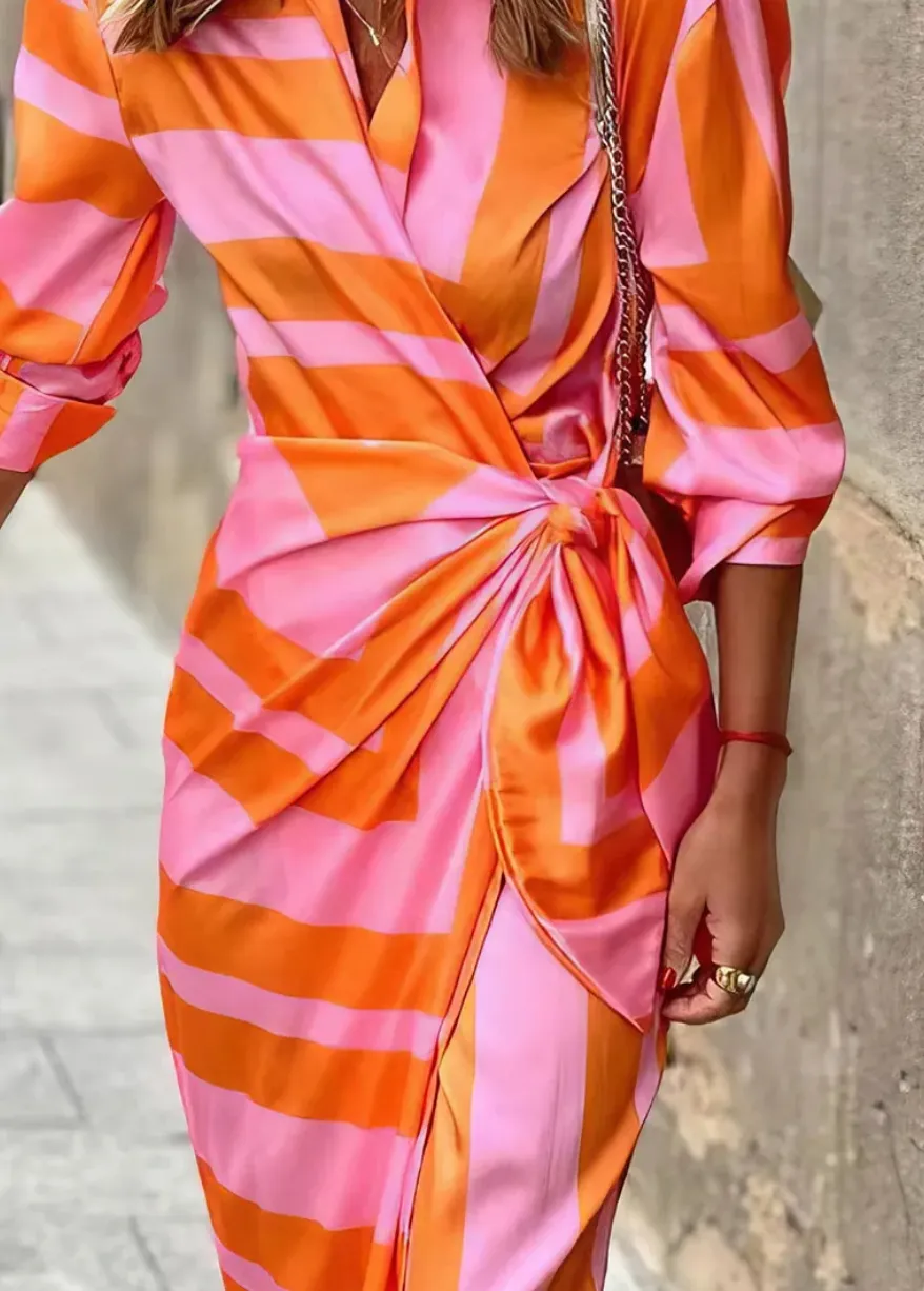 Amira - Wrap Dress with Print