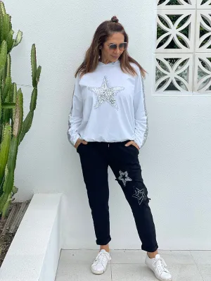 Amy Star Jogger Pants - Black