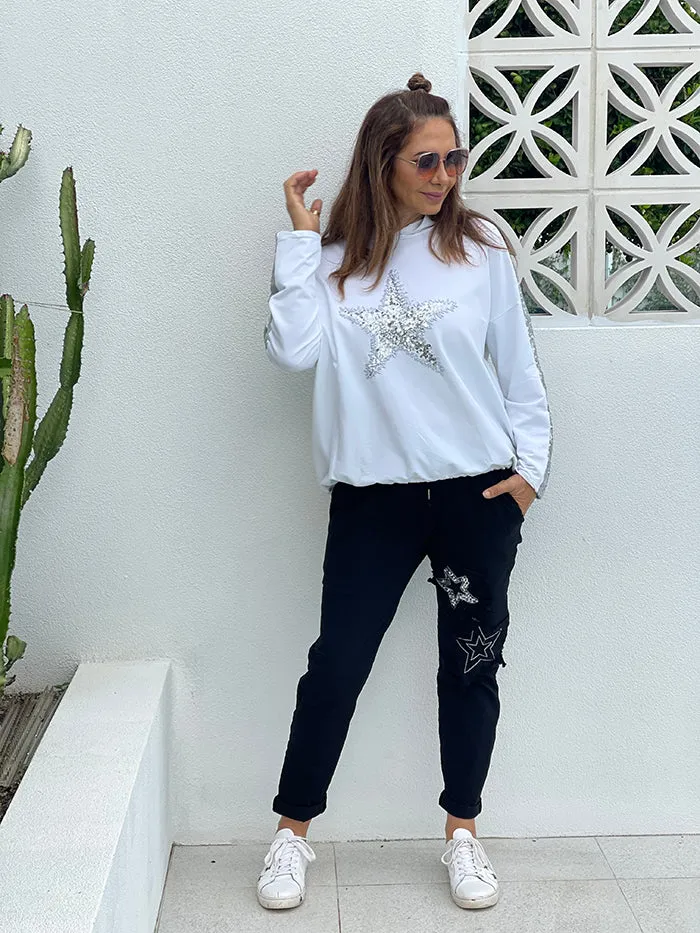 Amy Star Jogger Pants - Black