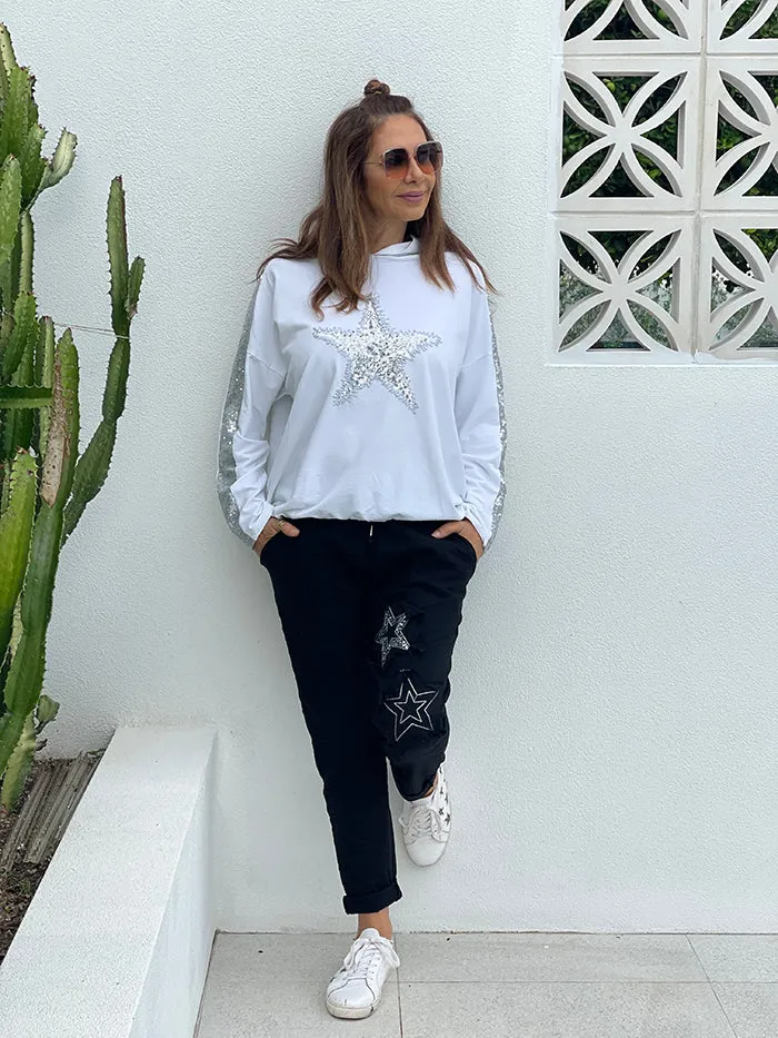 Amy Star Jogger Pants - Black
