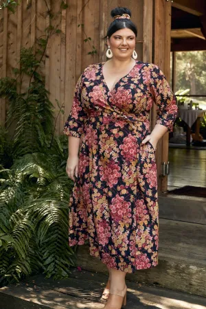 Angelica Wrap Dress - Autumn Blossom