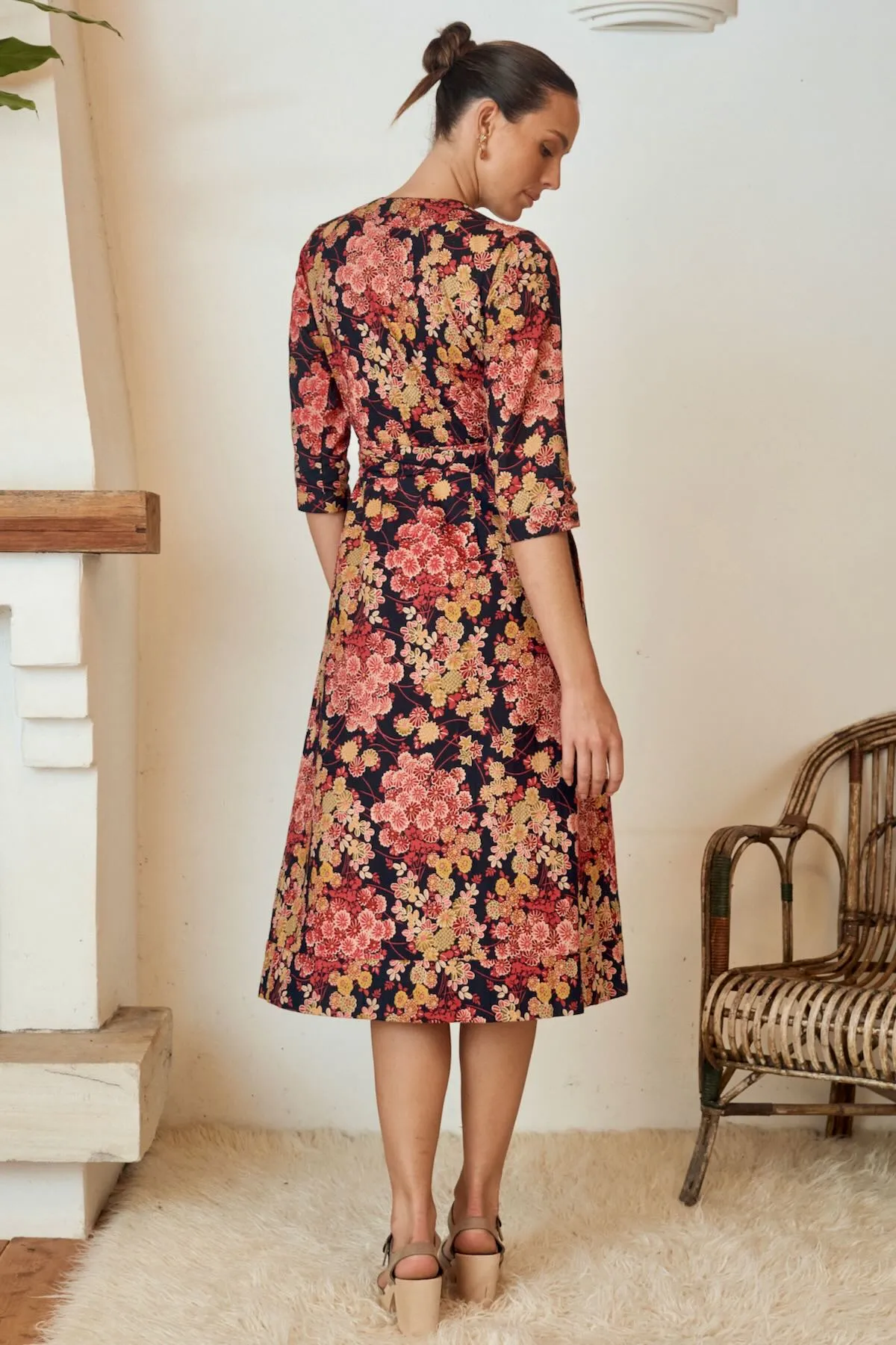 Angelica Wrap Dress - Autumn Blossom