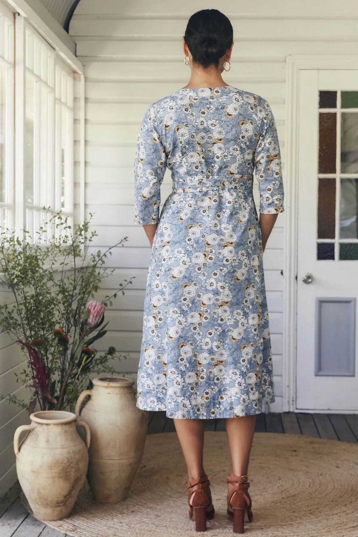 Angelica Wrap Dress - Cornflower