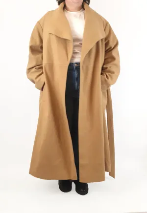 Asos tan maxi coat with pockets size UK24