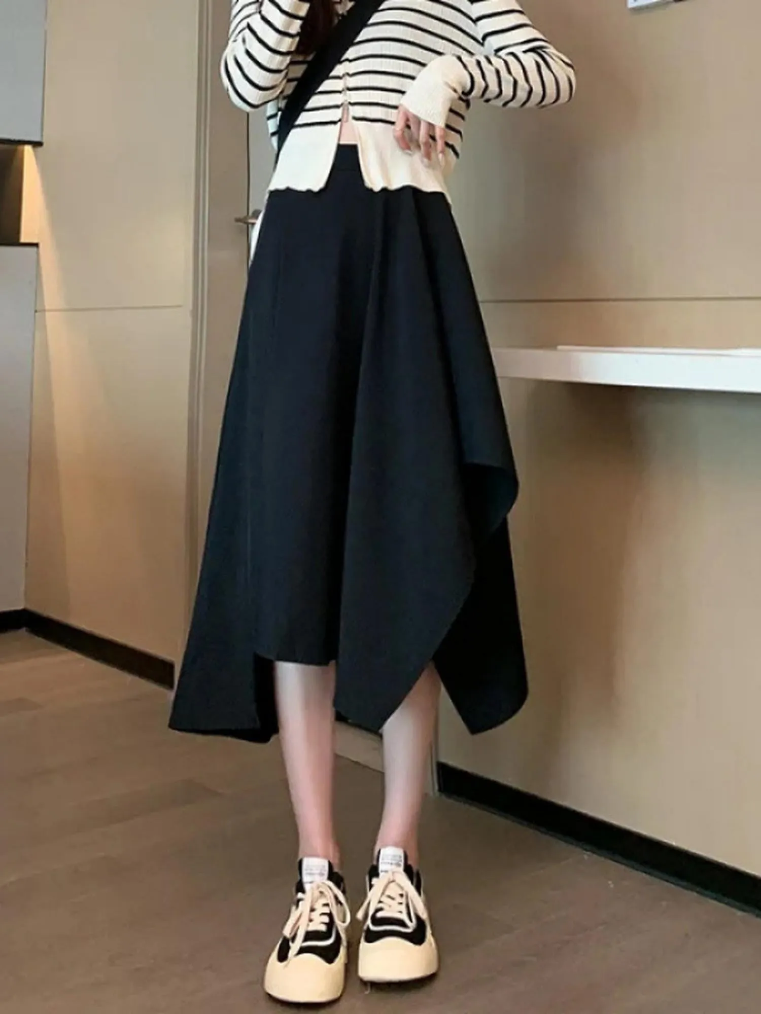 Assymetric Flared Skirt