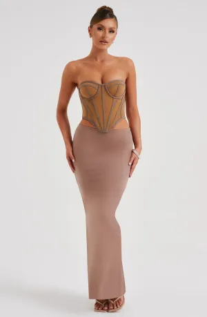 Astrid Maxi Skirt - Chocolate