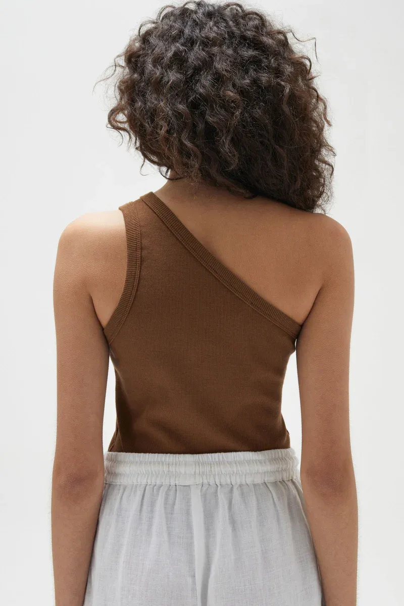 Asymetrical Jersey Tank - Multiple Colours