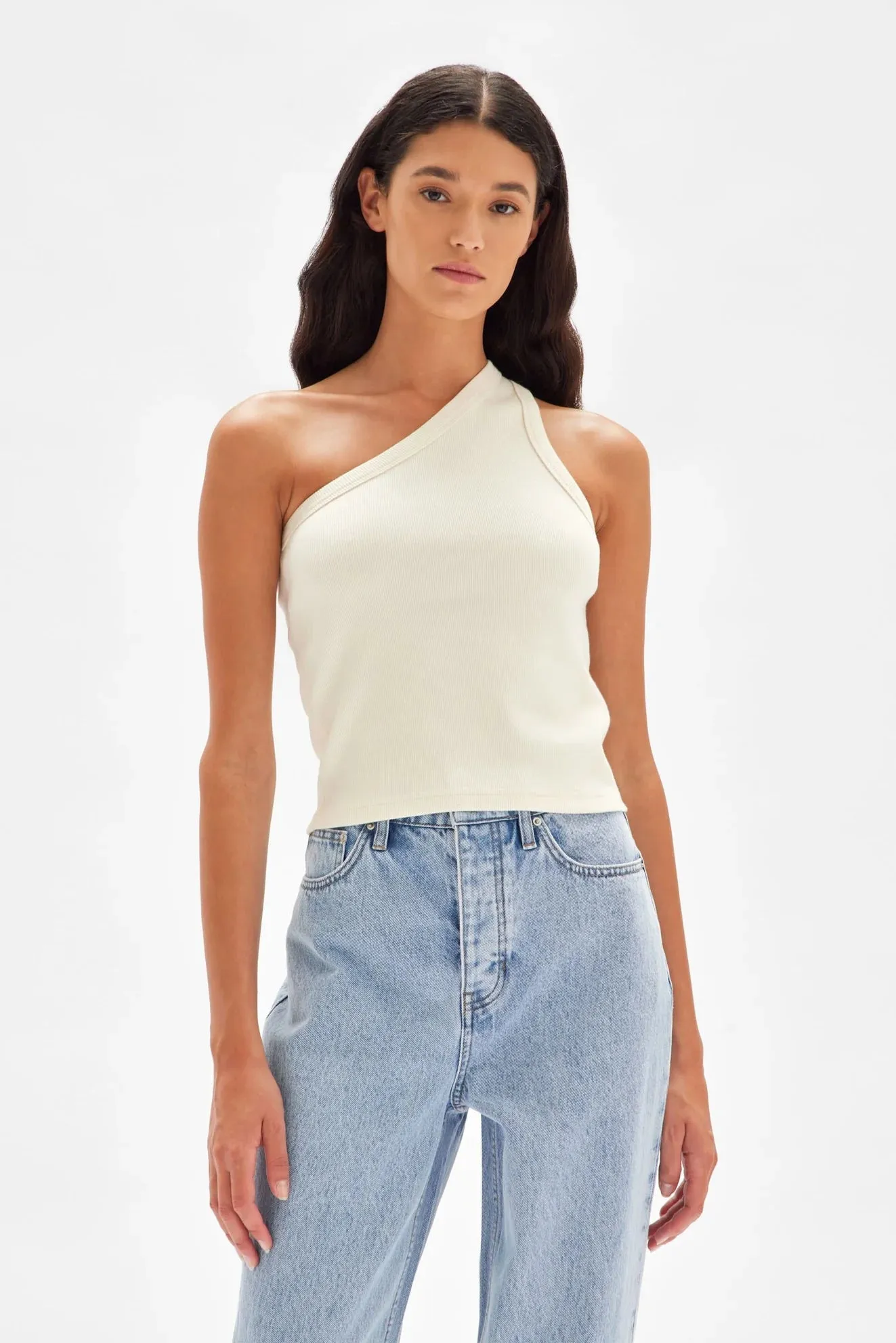 Asymetrical Jersey Tank - Multiple Colours