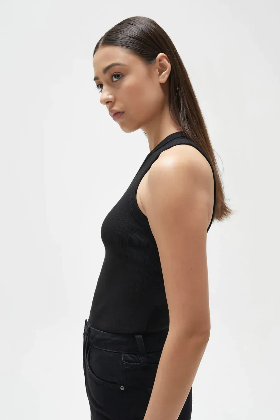 Asymetrical Jersey Tank - Multiple Colours