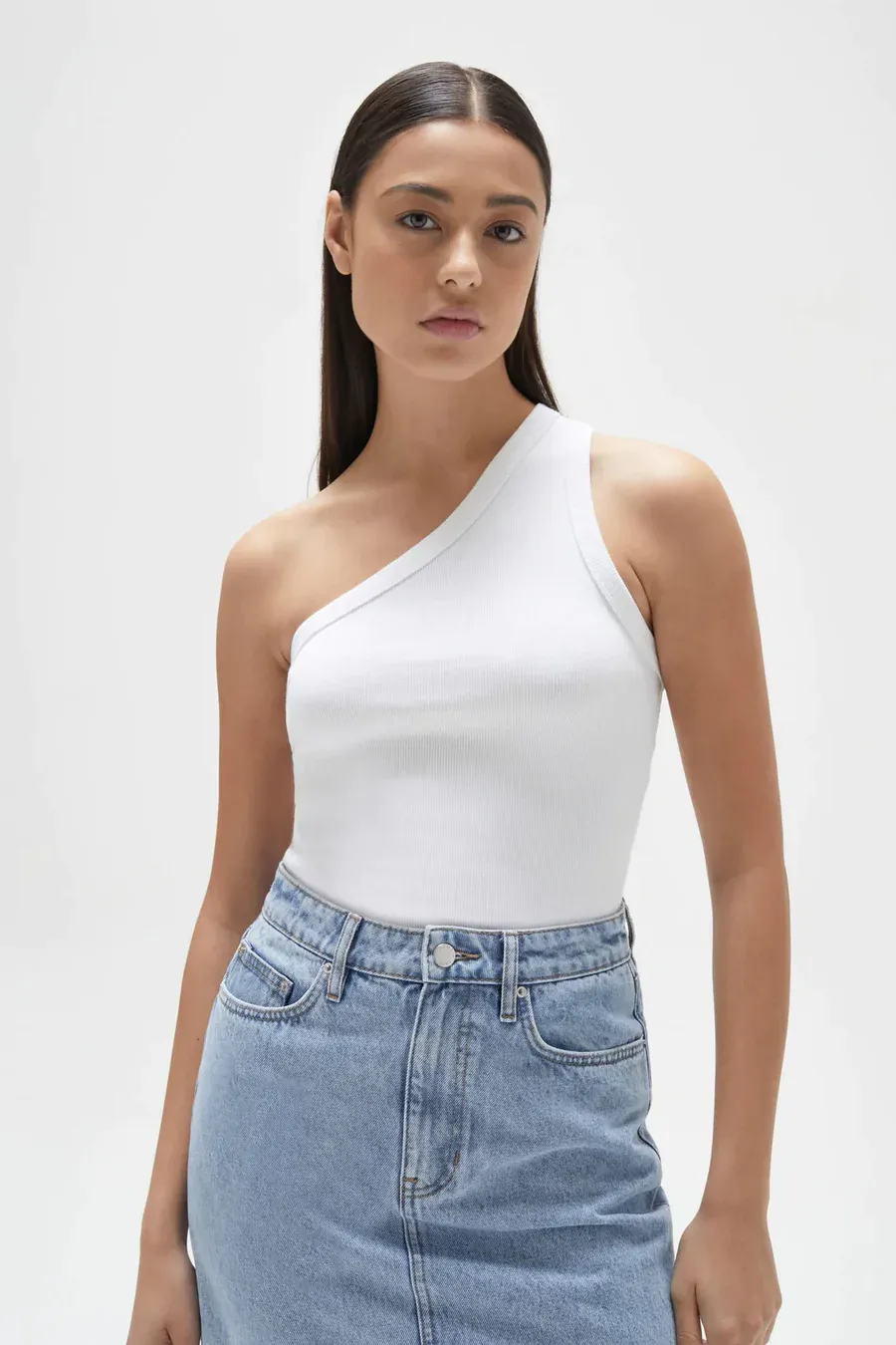Asymetrical Jersey Tank - Multiple Colours