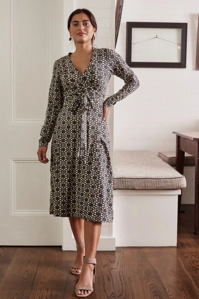 Audrey Wrap Dress - Indigo