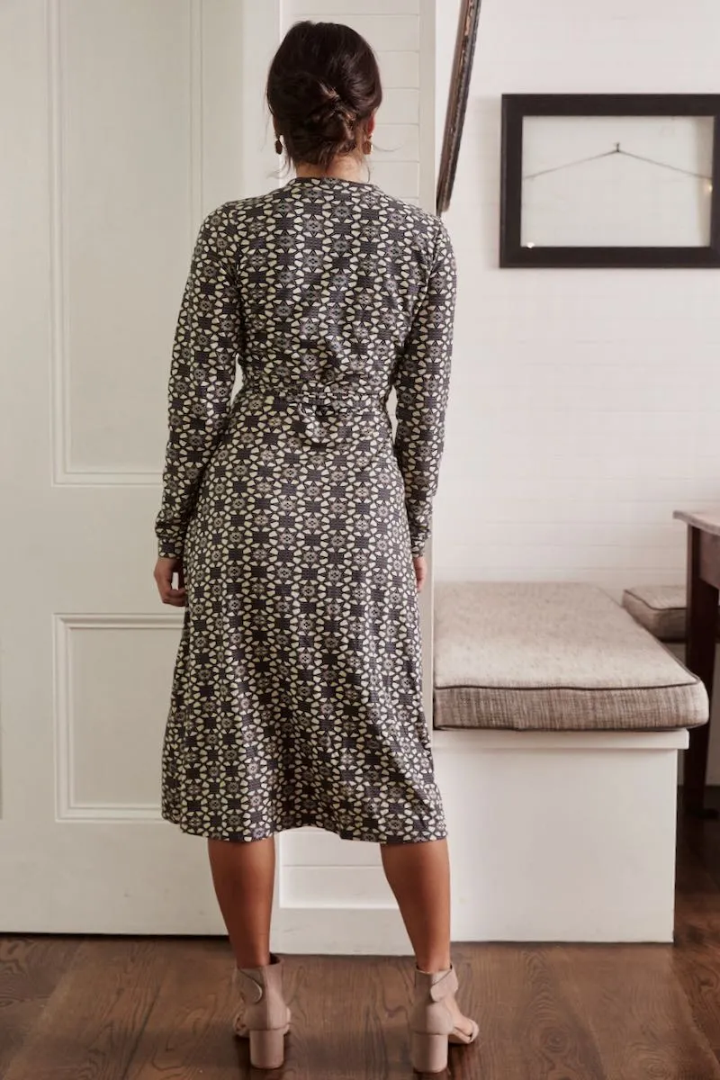 Audrey Wrap Dress - Indigo
